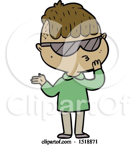 Cartoon Boy Wearing Sunglasses by lineartestpilot