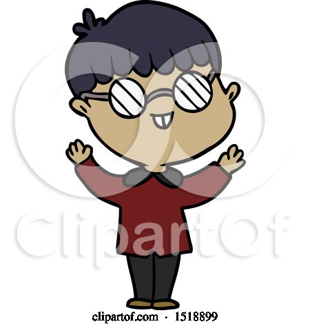 Cartoon Boy Wearing Spectacles by lineartestpilot