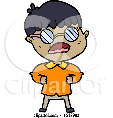 Cartoon Boy Wearing Spectacles by lineartestpilot