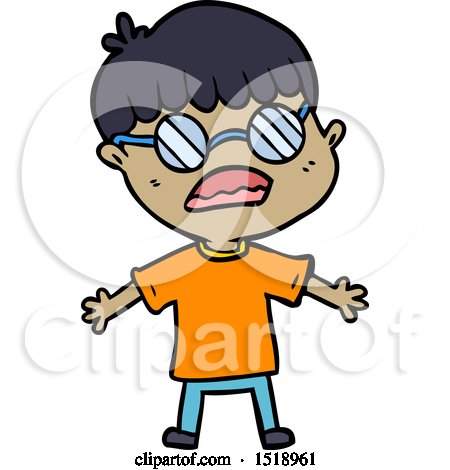 Cartoon Boy Wearing Spectacles by lineartestpilot