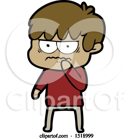 Annoyed Cartoon Boy by lineartestpilot