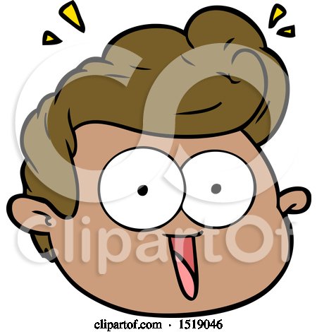 Cartoon Male Face Surprised by lineartestpilot