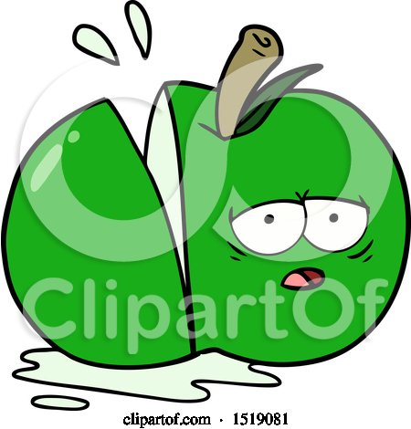 Cartoon Sliced Apple by lineartestpilot