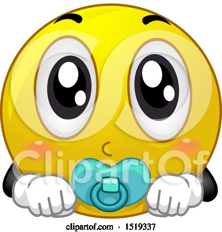 Clipart of a Yellow Smiley Baby Emoji - Royalty Free Vector Illustration by BNP Design Studio
