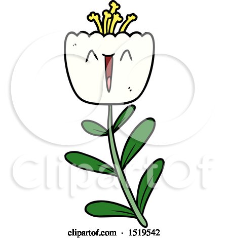 Happy Cartoon Flower by lineartestpilot