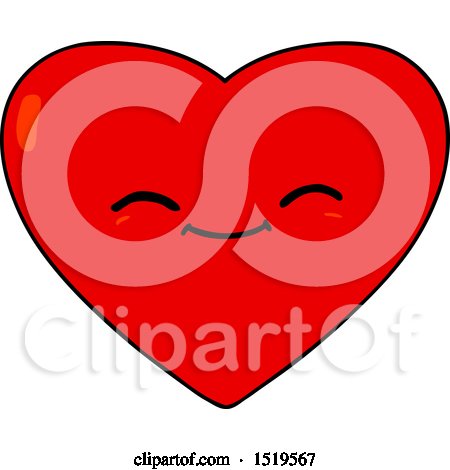 Cartoon Happy Love Heart by lineartestpilot