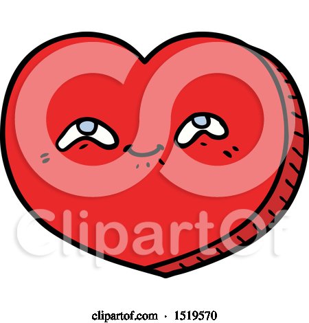 Cartoon Love Heart by lineartestpilot