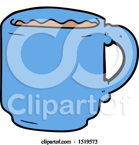 Cartoon of a Spilled to Go Coffee Cup 6 - Royalty Free Vector Clipart