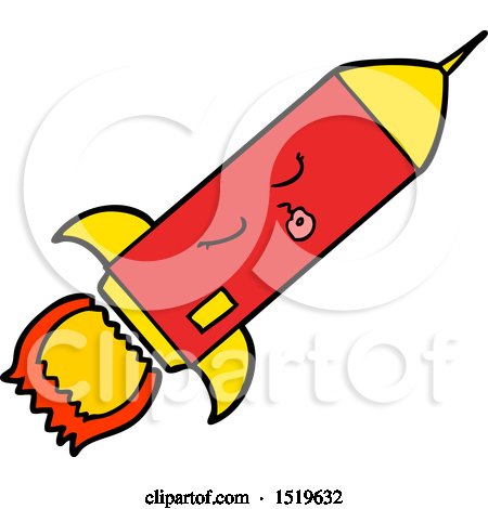 Cartoon Rocket by lineartestpilot
