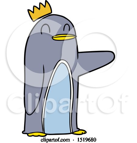 Cartoon Emperor Penguin by lineartestpilot