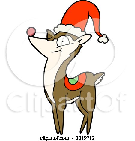 Cartoon Christmas Reindeer by lineartestpilot