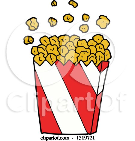 Cartoon Cinema Popcorn by lineartestpilot