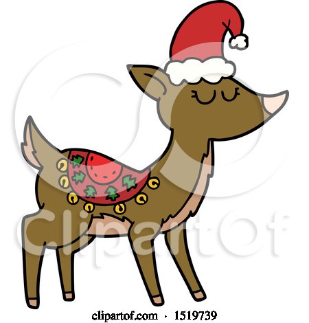 Cartoon Reindeer by lineartestpilot