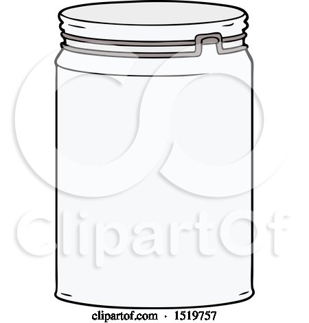 Cartoon Empty Glass Jar by lineartestpilot