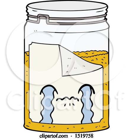 Cartoon Glass Jar Crying by lineartestpilot