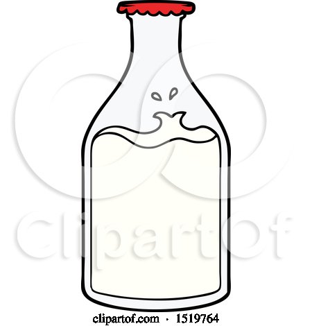 Cartoon Milk Bottle by lineartestpilot