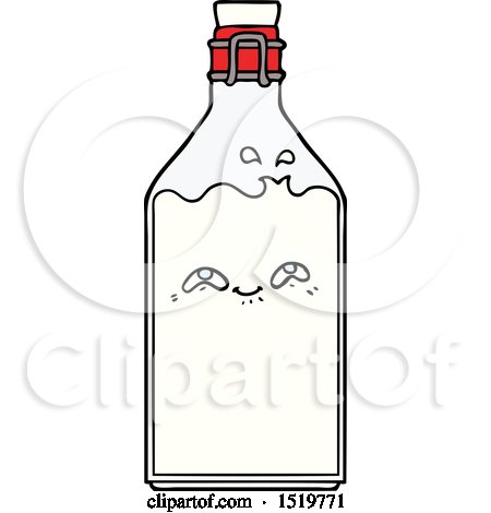 Cartoon Old Milk Bottle by lineartestpilot