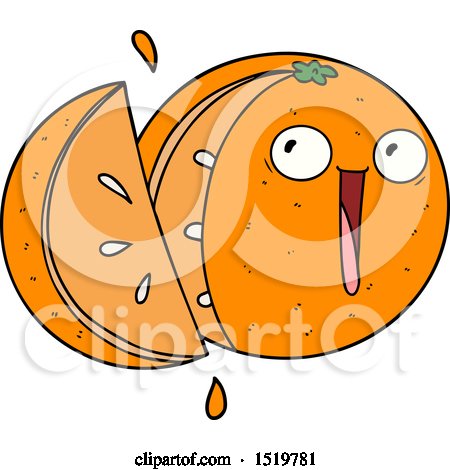 Crazy Cartoon Orange by lineartestpilot