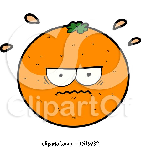 Cartoon Angry Orange by lineartestpilot