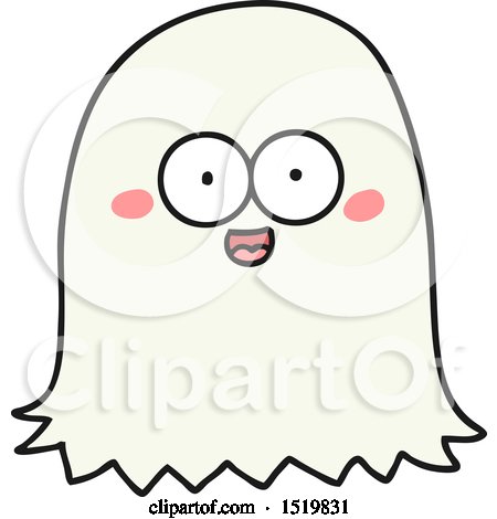 Cartoon Friendly Ghost by lineartestpilot