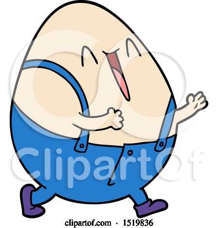 Humpty Dumpty Cartoon Egg Man by lineartestpilot