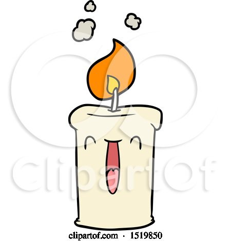Happy Cartoon Candle by lineartestpilot