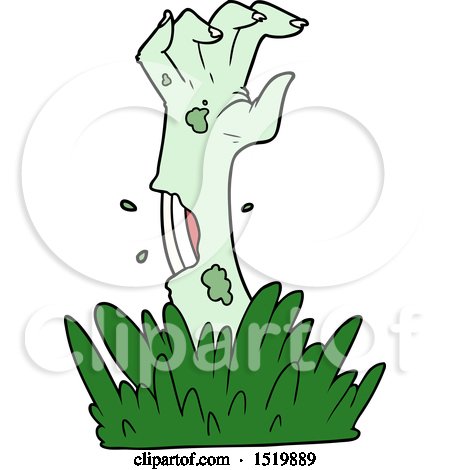 Cartoon Zombie Rising from Grave by lineartestpilot
