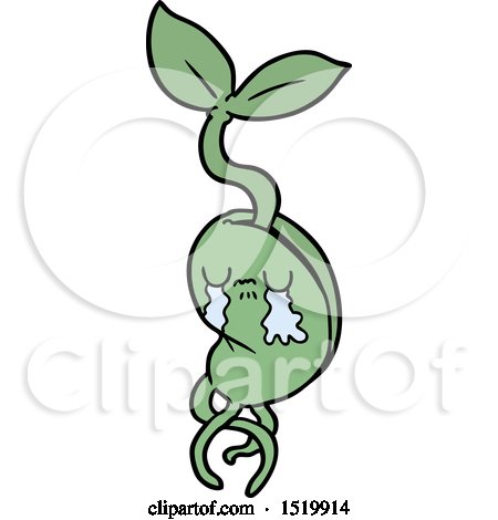 Cartoon Sprouting Seedling by lineartestpilot