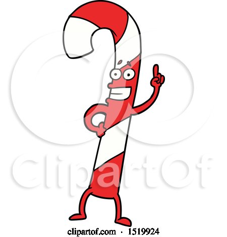 Cartoon Candy Cane by lineartestpilot