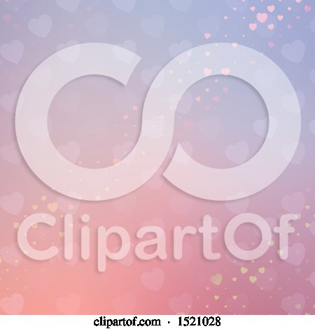 Clipart of a Valentines Day Background of Hearts on Gradient - Royalty Free Vector Illustration by KJ Pargeter