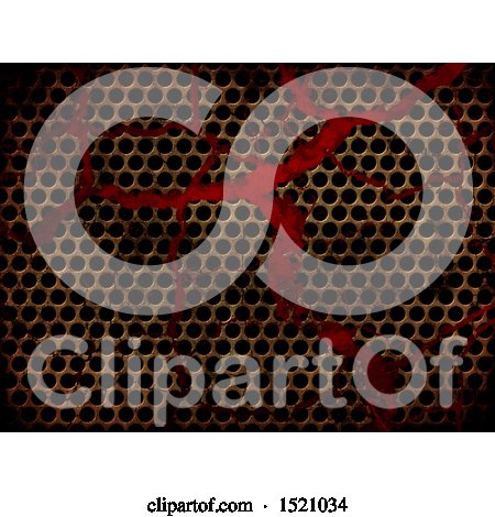 Clipart of a Perforated Metal Background - Royalty Free Illustration by KJ Pargeter