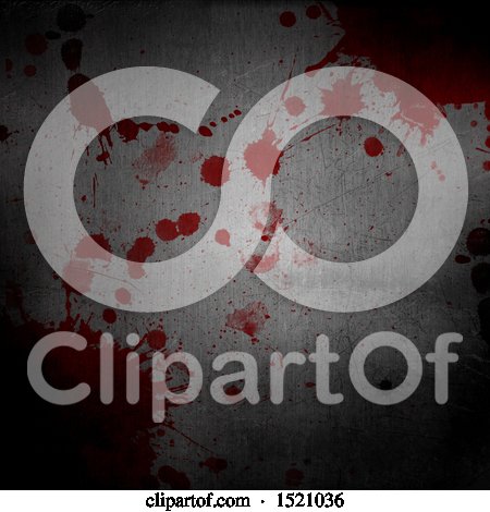 Clipart of a Blood Splatters on Metal Background - Royalty Free Illustration by KJ Pargeter