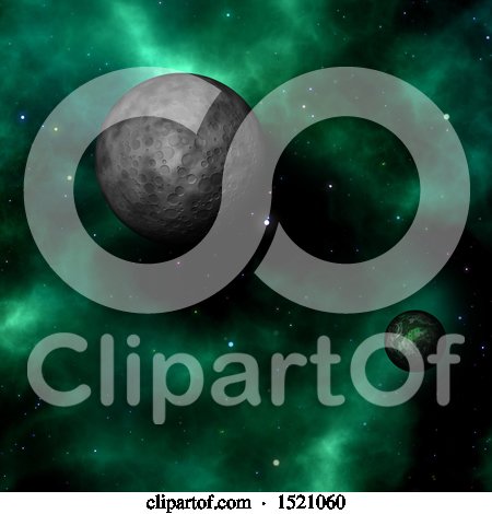 Clipart of a 3d Abstract Planet Background - Royalty Free Illustration by KJ Pargeter
