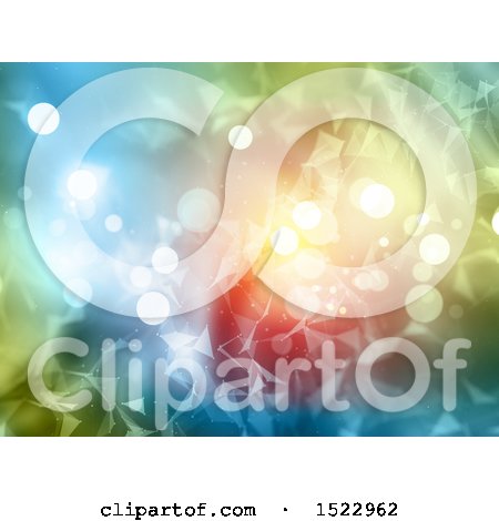Clipart of a Background of Connections and Dots - Royalty Free Illustration by KJ Pargeter