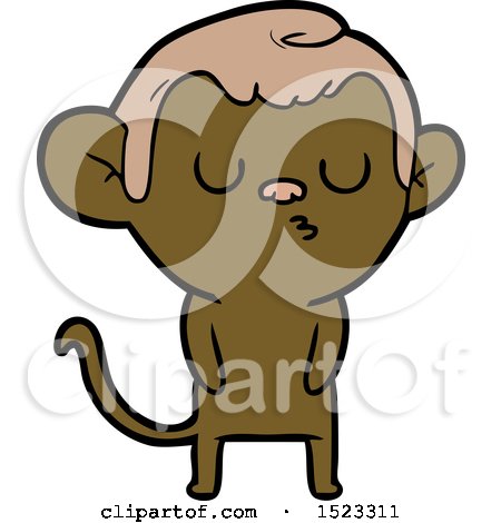 Cartoon Monkey by lineartestpilot