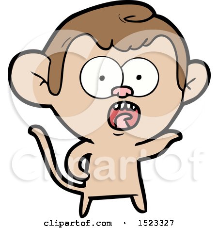Cartoon Shocked Monkey by lineartestpilot