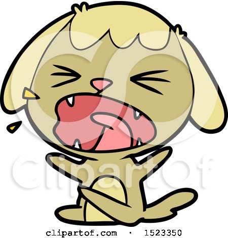 Cute Cartoon Dog Barking by lineartestpilot #1523350