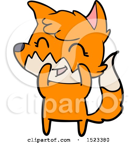 Happy Cartoon Fox by lineartestpilot