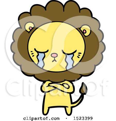 Crying Cartoon Lion by lineartestpilot