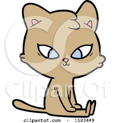 Cute Cartoon Cat by lineartestpilot