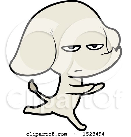 Annoyed Cartoon Elephant by lineartestpilot