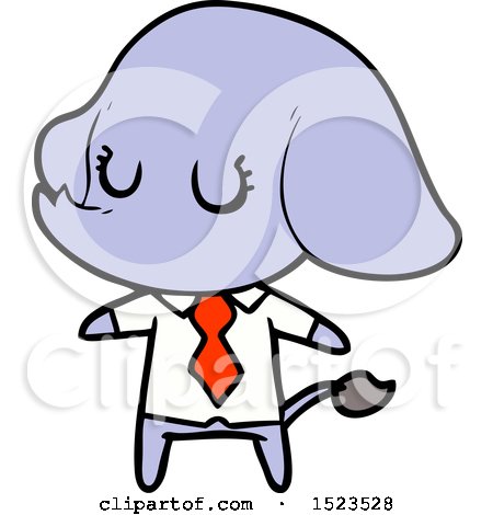 Cute Cartoon Elephant by lineartestpilot