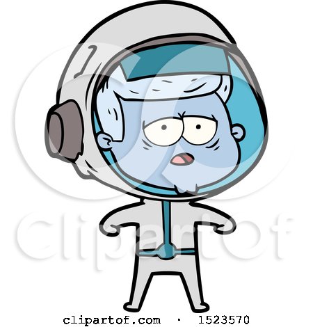 Cartoon Tired Astronaut by lineartestpilot