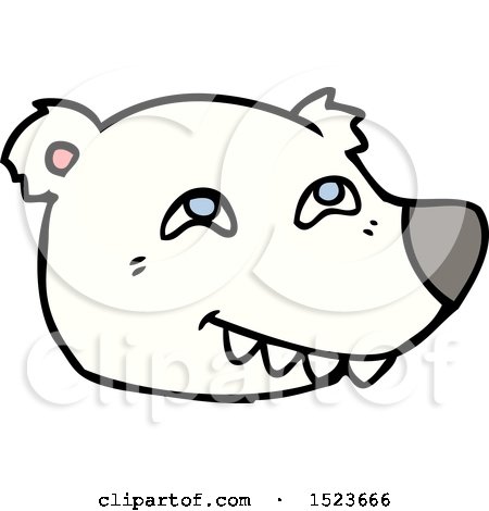 Cartoon Polar Bear Face by lineartestpilot #1523666
