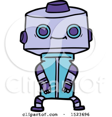 Cartoon Robot by lineartestpilot