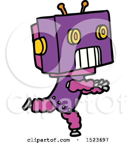 Cartoon Robot by lineartestpilot