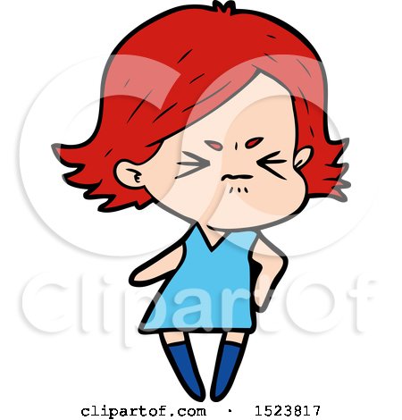 Cartoon Angry Woman by lineartestpilot