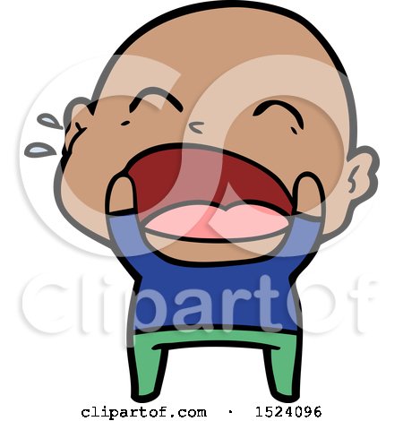 Cartoon Shouting Bald Man by lineartestpilot