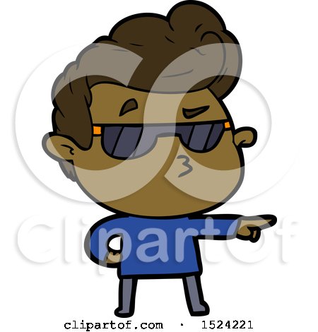 Cartoon Cool Guy by lineartestpilot