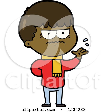 Cartoon Annoyed Man by lineartestpilot